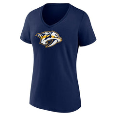 Nashville Predators Women's Primary Logo V-Neck T-Shirt