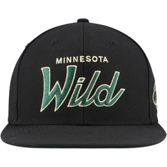Minnesota Wild Mitchell & Ness Core Team Script 2.0 Snapback Hat