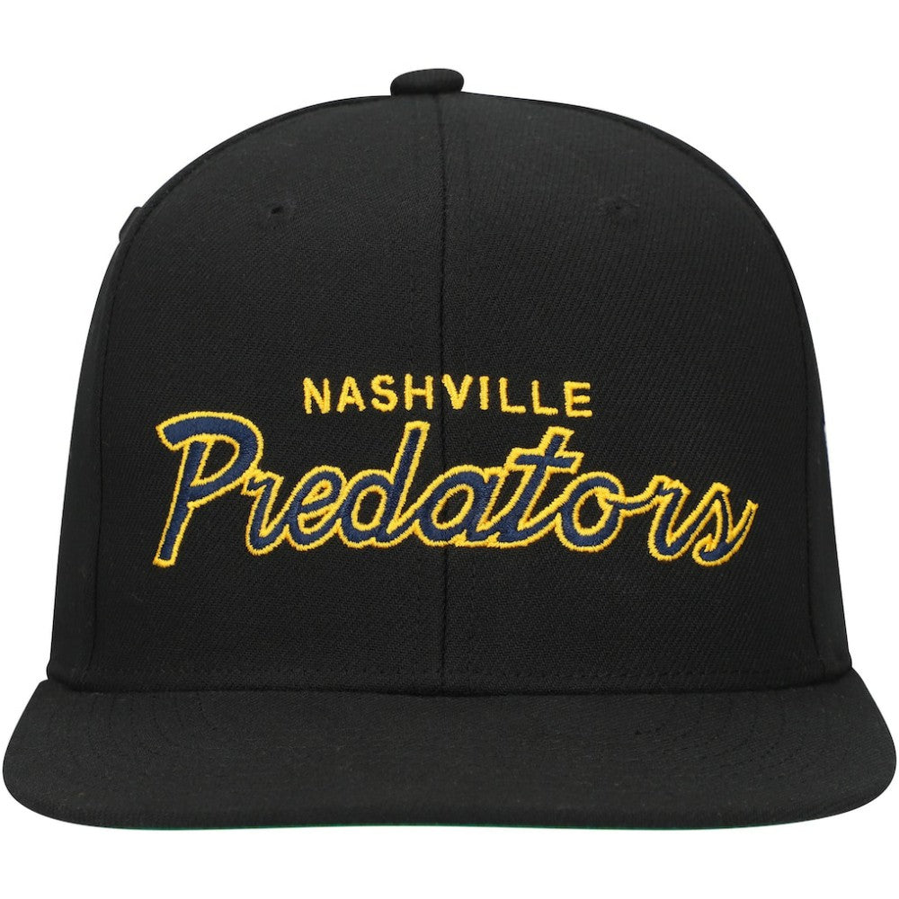 Nashville Predators Mitchell & Ness Core Team Script 2.0 Snapback Hat