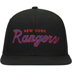 New York Rangers Mitchell & Ness Core Team Script 2.0 Snapback Hat