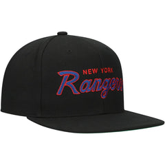 New York Rangers Mitchell & Ness Core Team Script 2.0 Snapback Hat