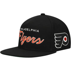 Philadelphia Flyers Mitchell & Ness Core Team Script 2.0 Snapback Hat
