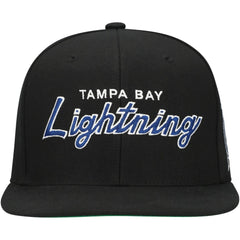 Tampa Bay Lightning Mitchell & Ness Core Team Script 2.0 Snapback Hat
