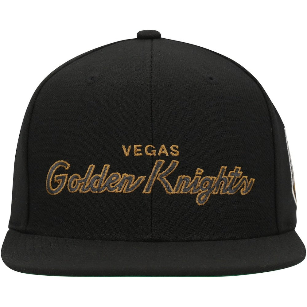 Vegas Golden Knights Mitchell & Ness Core Team Script 2.0 Snapback Hat