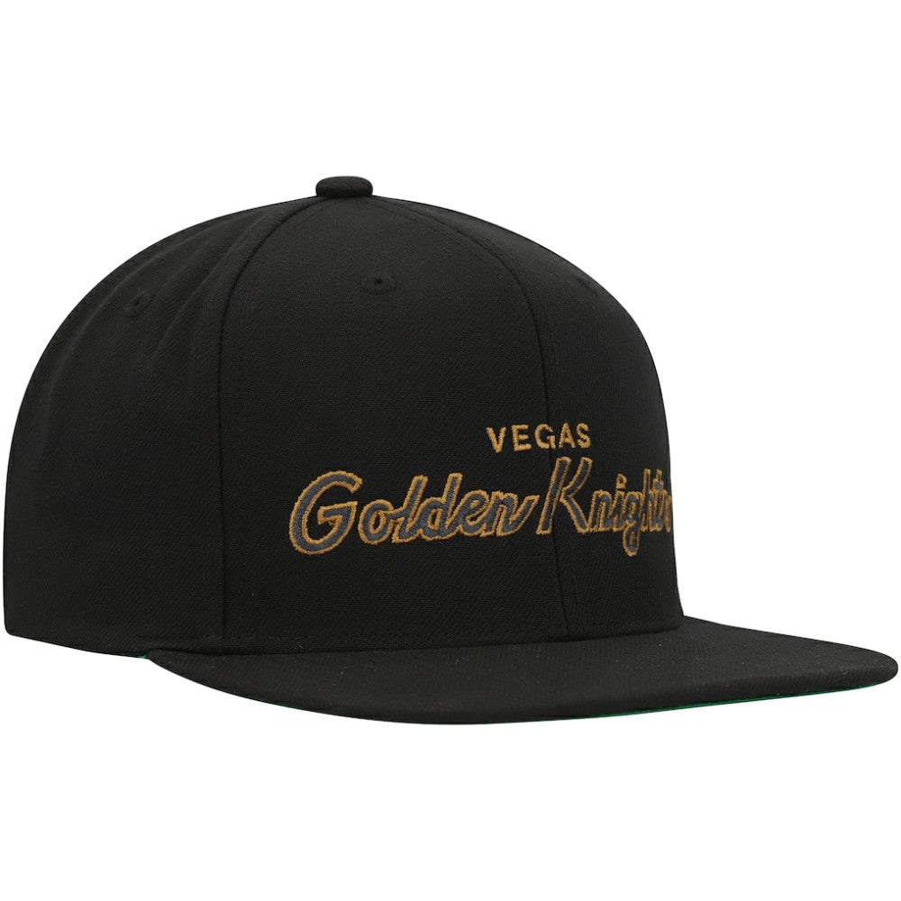 Vegas Golden Knights Mitchell & Ness Core Team Script 2.0 Snapback Hat