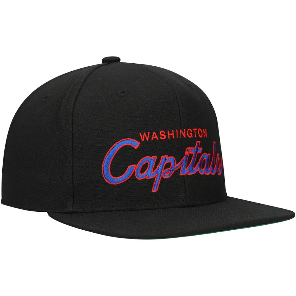 Washington Capitals Mitchell & Ness Core Team Script 2.0 Snapback Hat