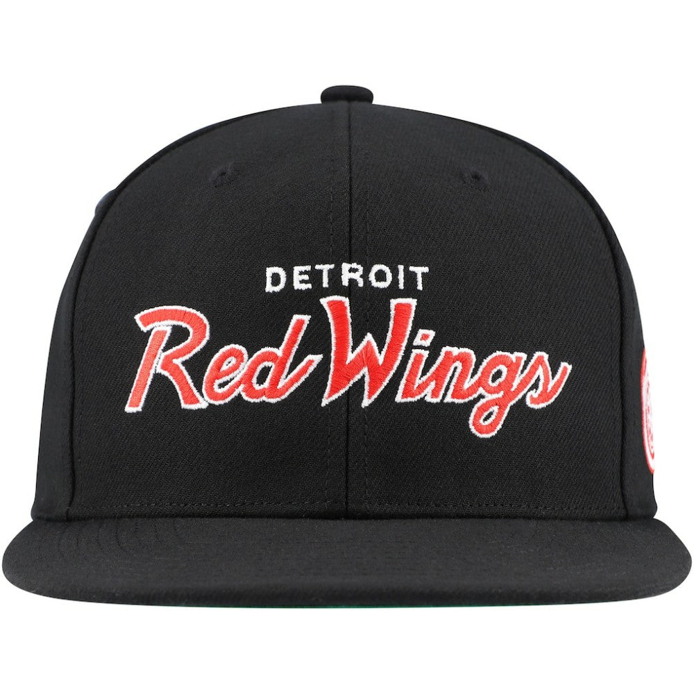 Detroit Red Wings Mitchell & Ness Core Team Script 2.0 Snapback Hat