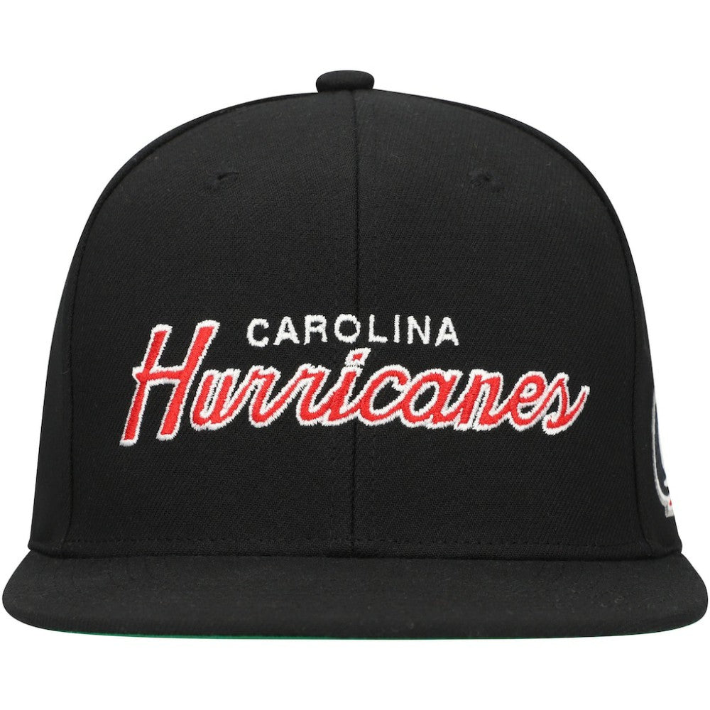 Carolina Hurricanes Mitchell & Ness Core Team Script 2.0 Snapback Hat