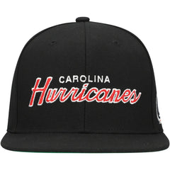 Carolina Hurricanes Mitchell & Ness Core Team Script 2.0 Snapback Hat