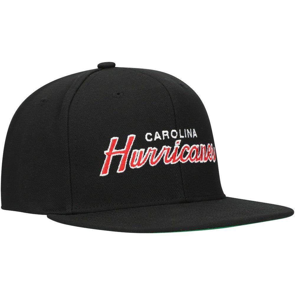 Carolina Hurricanes Mitchell & Ness Core Team Script 2.0 Snapback Hat