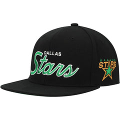 Dallas Stars Mitchell & Ness Core Team Script 2.0 Snapback Hat