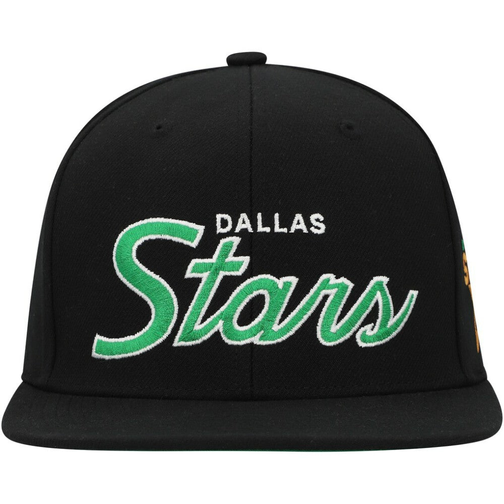 Dallas Stars Mitchell & Ness Core Team Script 2.0 Snapback Hat