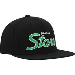 Dallas Stars Mitchell & Ness Core Team Script 2.0 Snapback Hat