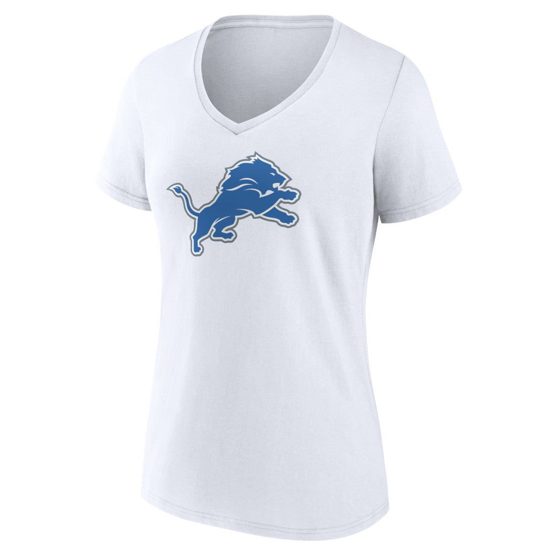 NFL Detroit Lions Women's Primary Logo V-Neck T-Shirt