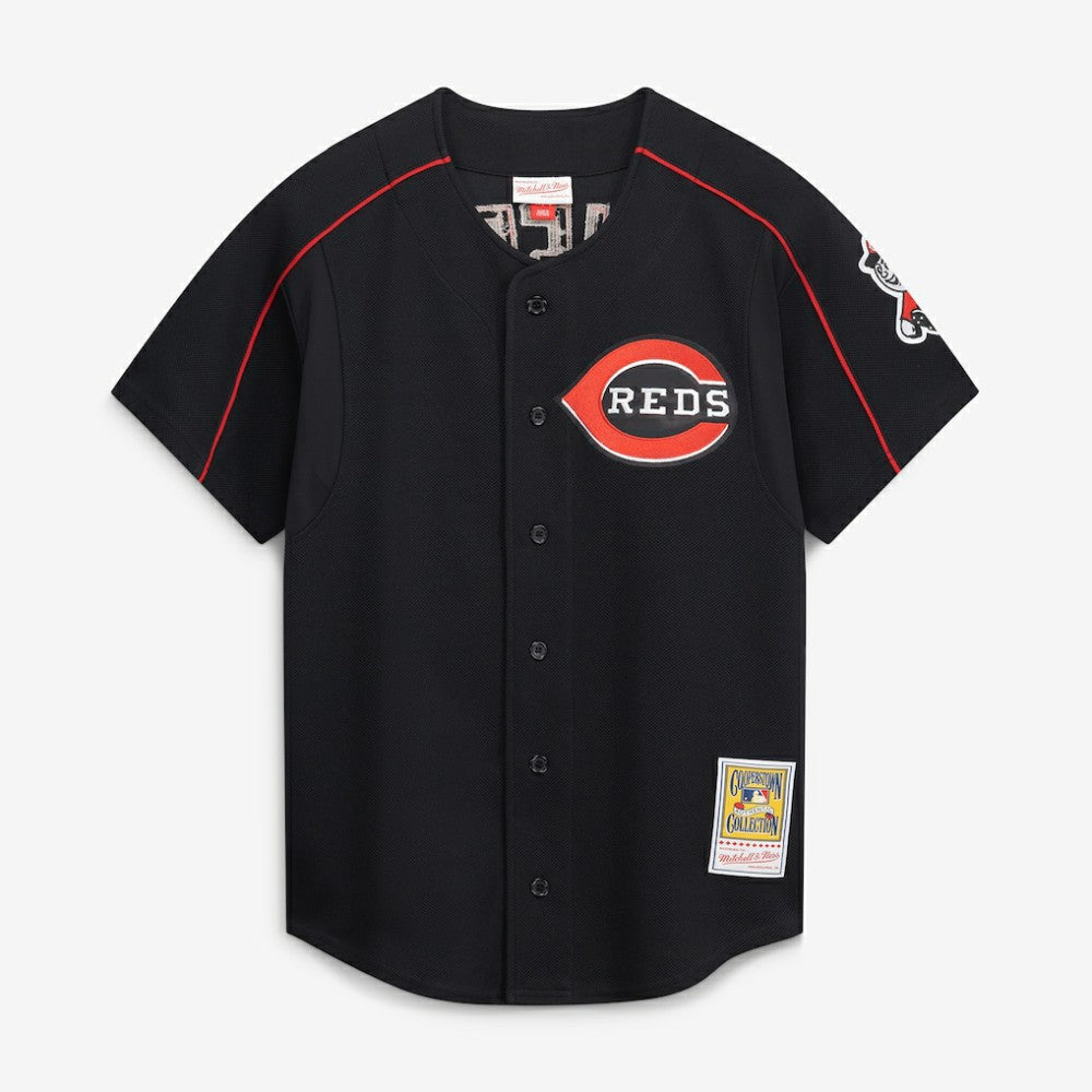 Ken Griffey Jr. Cincinnati Reds Cooperstown Collection Authentic Mesh Batting Practice Jersey - Black | Mitchell & Ness