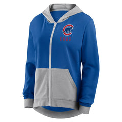 Chicago Cubs Women's Hit It French Terry Full-Zip Hoodie - Royal