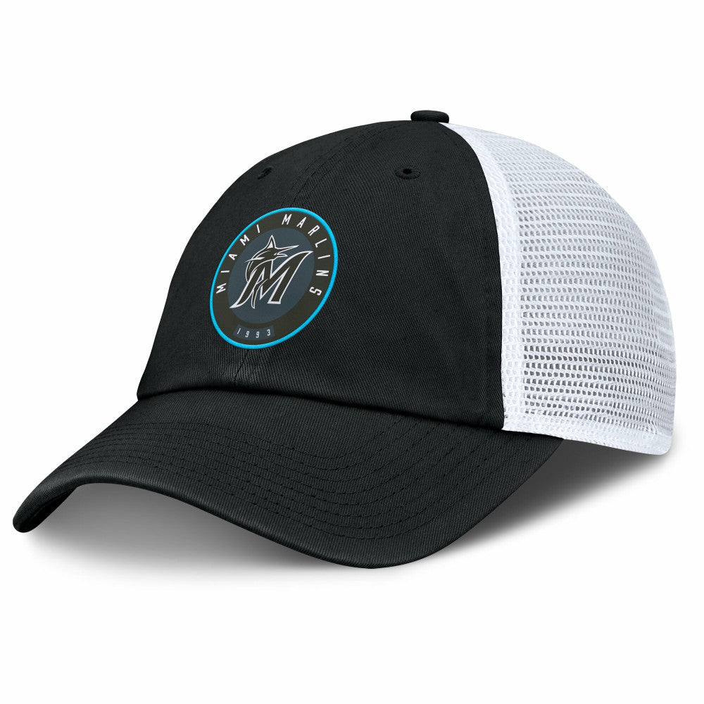 Miami Marlins Averies Adjustable Hat - Black/White