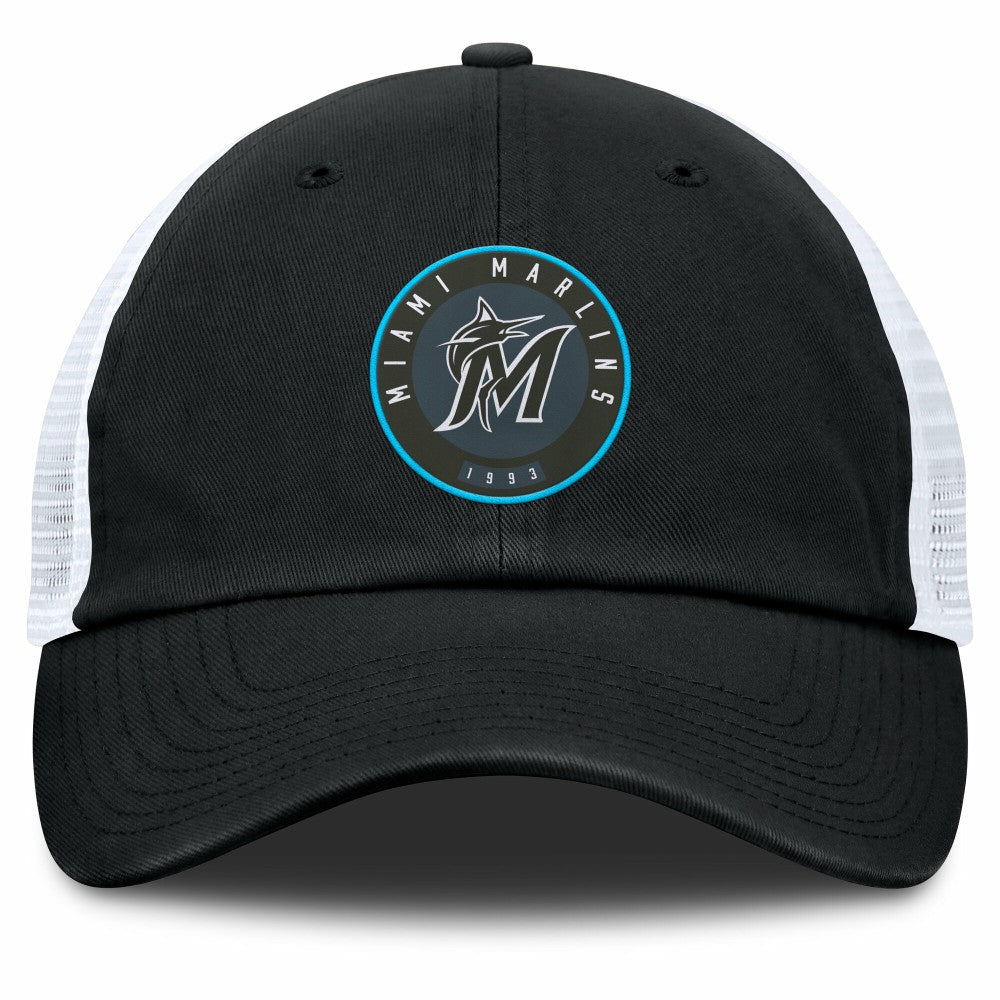 Miami Marlins Averies Adjustable Hat - Black/White