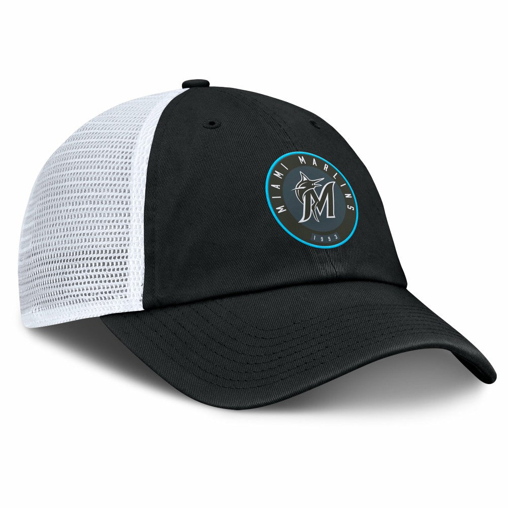 Miami Marlins Averies Adjustable Hat - Black/White