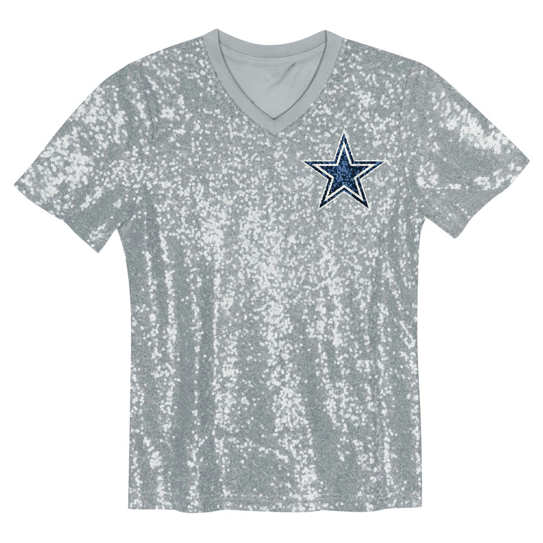 NFL Dallas Cowboys CeeDee Lamb  Girls Youth Sequin V-Neck Fashion Jersey