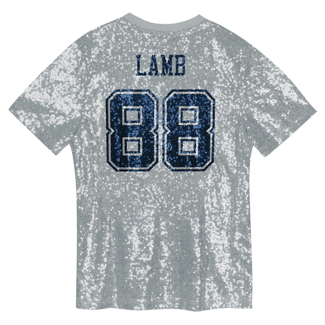 NFL Dallas Cowboys CeeDee Lamb  Girls Youth Sequin V-Neck Fashion Jersey