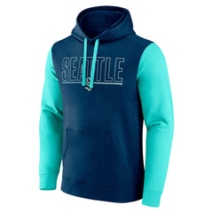 Seattle Kraken Logo Athletic Deliver Fleece Pullover Hoodie
