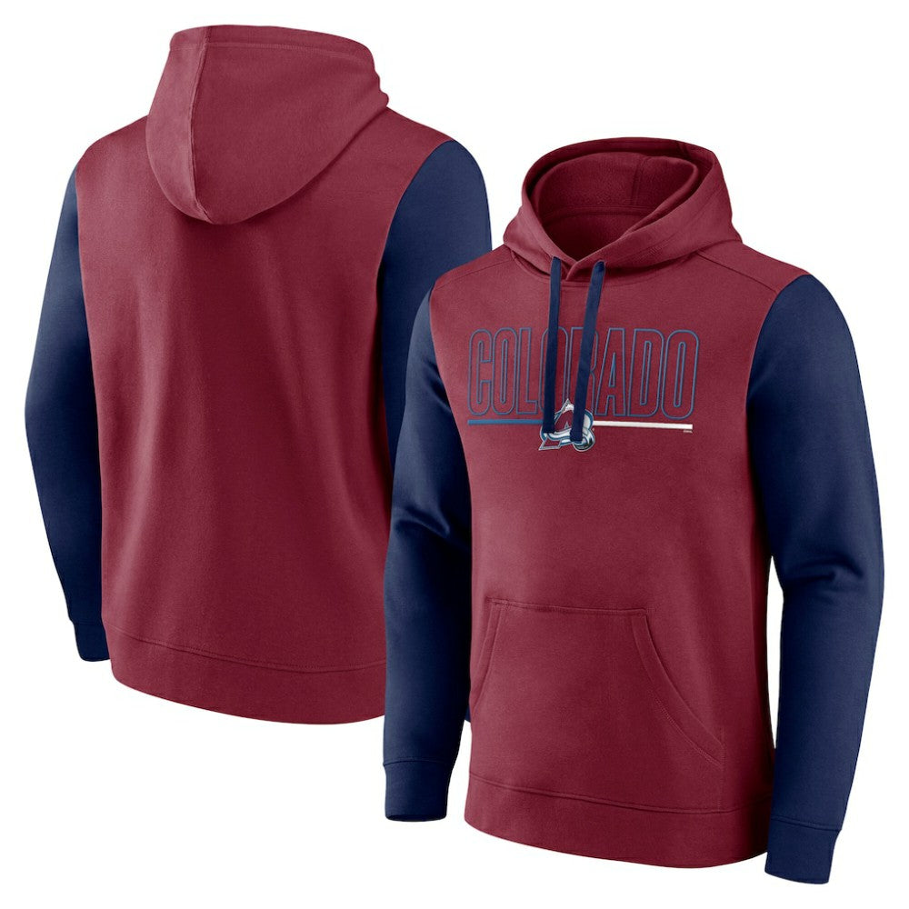 Colorado Avalanche Logo Athletic Deliver Fleece Pullover Hoodie