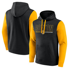 Boston Bruins Logo Athletic Deliver Fleece Pullover Hoodie