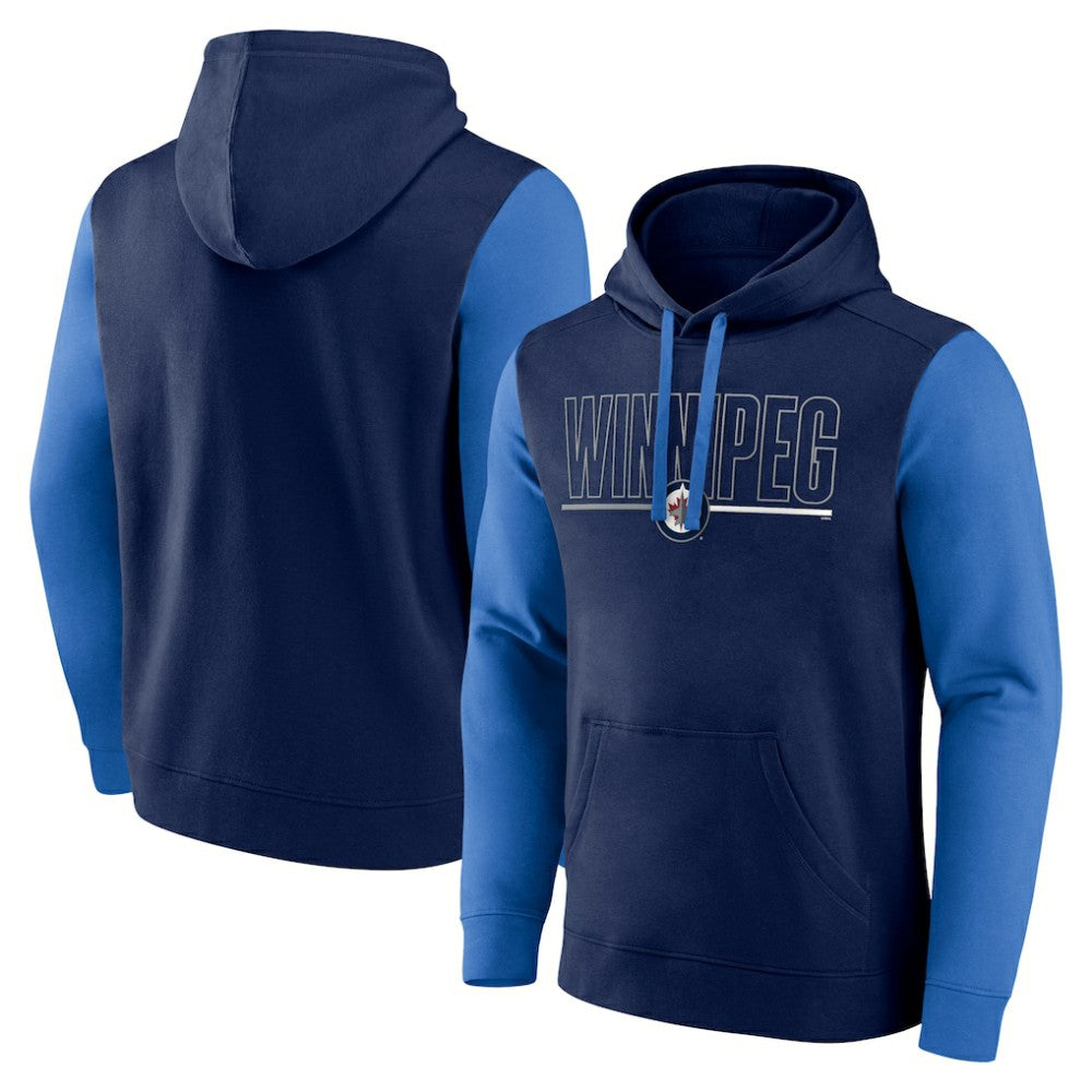 Winnipeg Jets Logo Athletic Deliver Fleece Pullover Hoodie