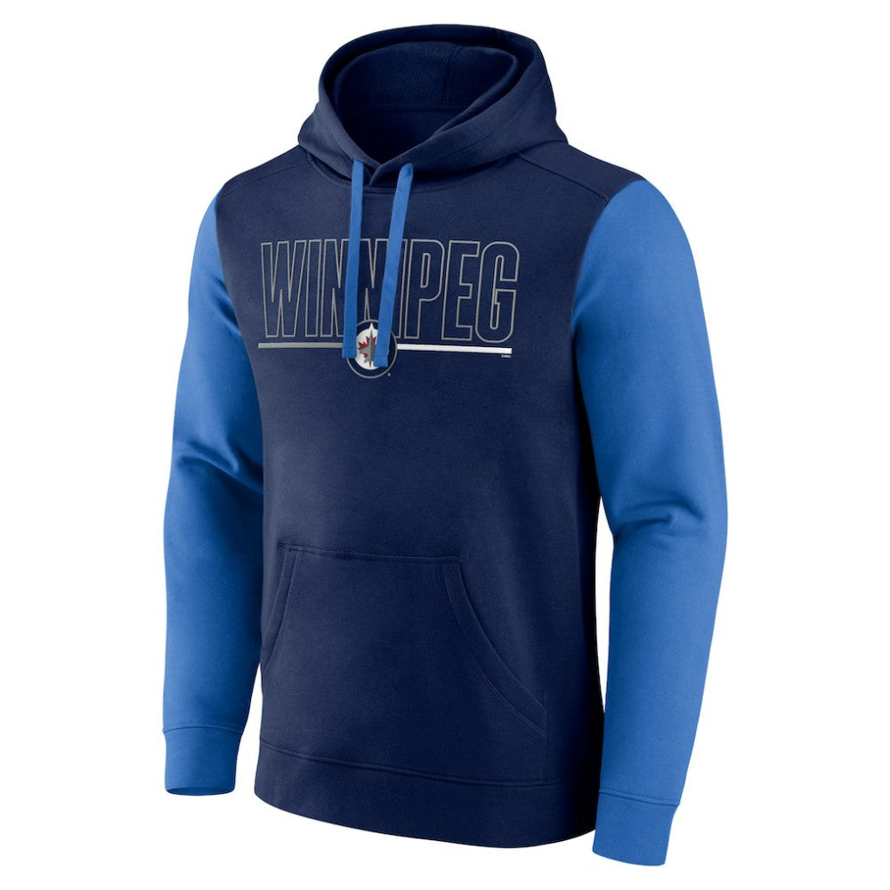 Winnipeg Jets Logo Athletic Deliver Fleece Pullover Hoodie