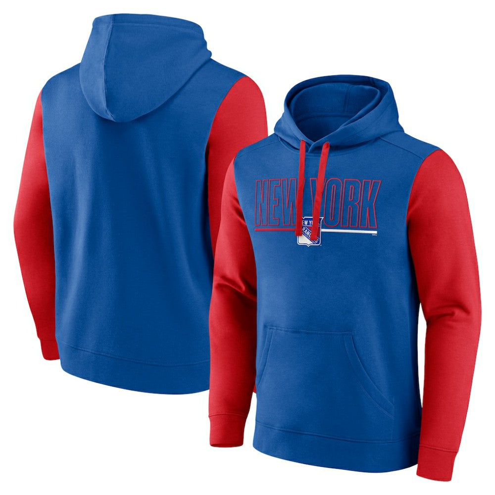 New York Rangers Logo Athletic Deliver Fleece Pullover Hoodie
