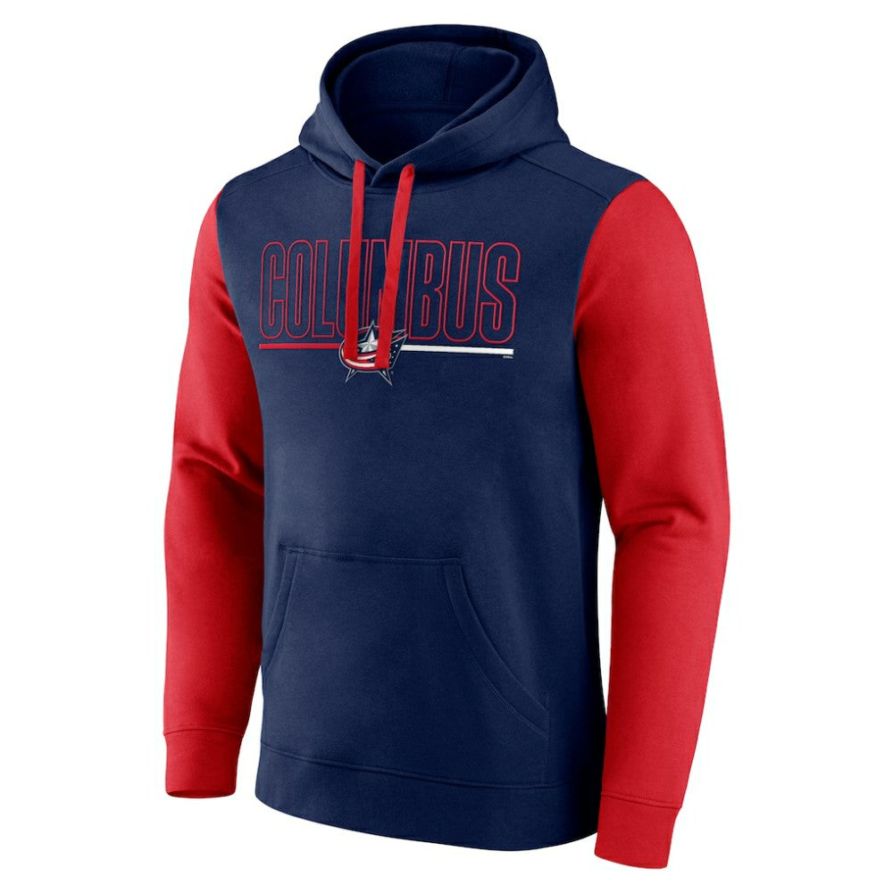 Columbus Blue Jackets Logo Athletic Deliver Fleece Pullover Hoodie