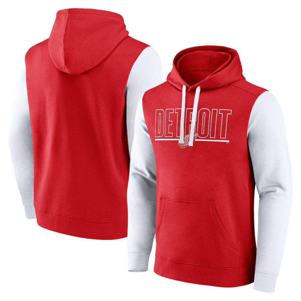 Detroit Red Wings Logo Athletic Deliver Fleece Pullover Hoodie