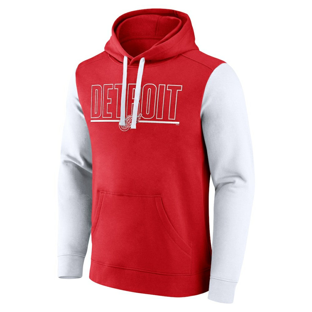 Detroit Red Wings Logo Athletic Deliver Fleece Pullover Hoodie