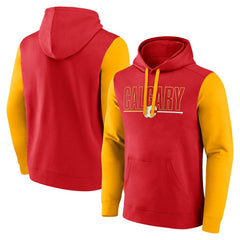Calgary Flames Logo Athletic Deliver Fleece Pullover Hoodie