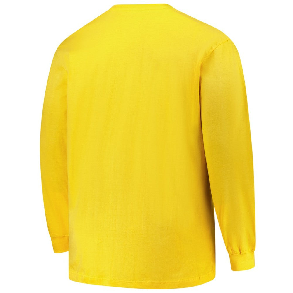 Pittsburgh Pirates Profile Big & Tall Two-Hit Long Sleeve T-Shirt - Gold