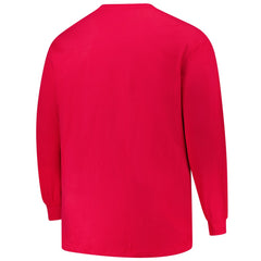 Minnesota Twins Profile Big & Tall Two-Hit Long Sleeve T-Shirt - Red