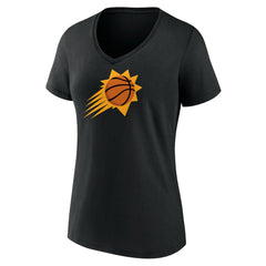 Phoenix Suns Women's Primary Logo V-Neck T-Shirt - Black outlet