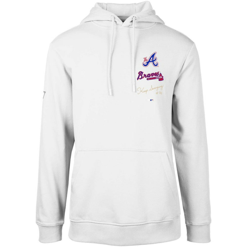 Atlanta Braves Levelwear City Connect Podium Baseline Pullover Hoodie - White
