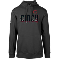 Cincinnati Reds Levelwear City Connect Podium Core Logo Pullover Hoodie - Black
