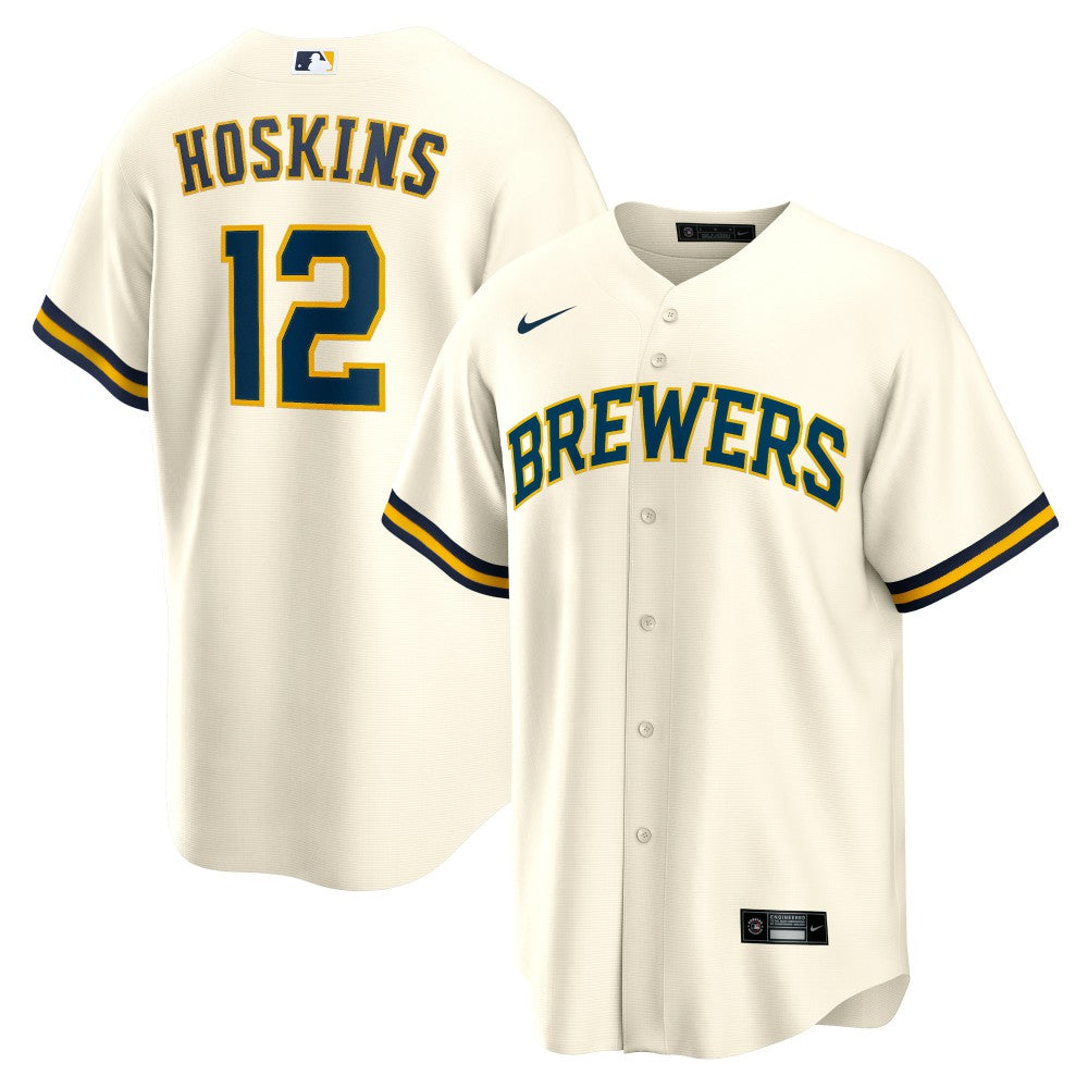 Rhys Hoskins Milwaukee Brewers Home Replica Player Jersey - Cream | Nike