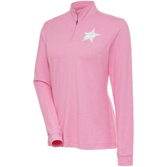 Dallas Stars Antigua Women's White Logo Mentor Quarter-Zip Jacket