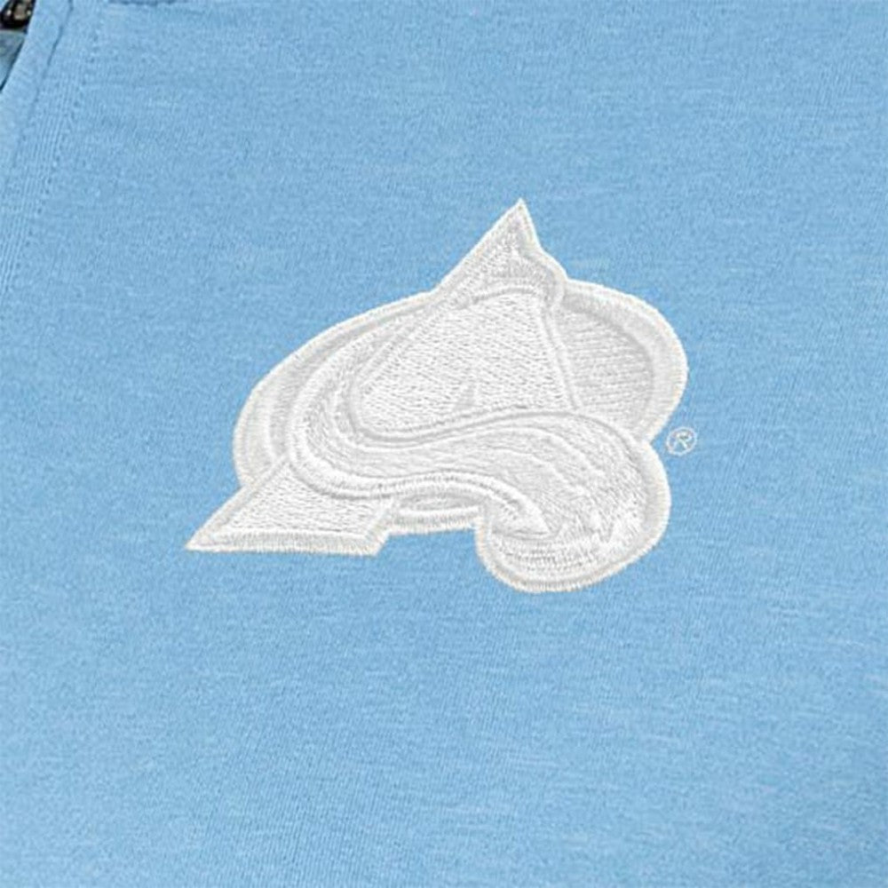 Colorado Avalanche Antigua Women's White Logo Mentor Quarter-Zip Jacket