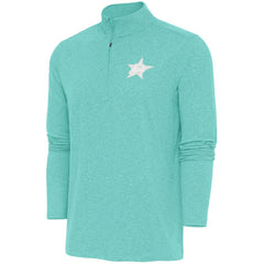 Dallas Stars Antigua White Logo Hunk Quarter-Zip Pullover