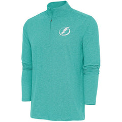 Tampa Bay Lightning Antigua White Logo Hunk Quarter-Zip Pullover