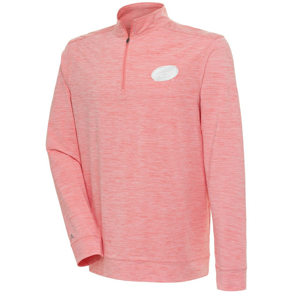 Carolina Hurricanes Antigua White Logo Bright Quarter-Zip Pullover