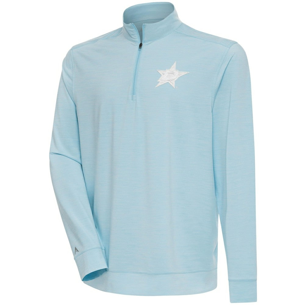 Dallas Stars Antigua White Logo Bright Quarter-Zip Pullover