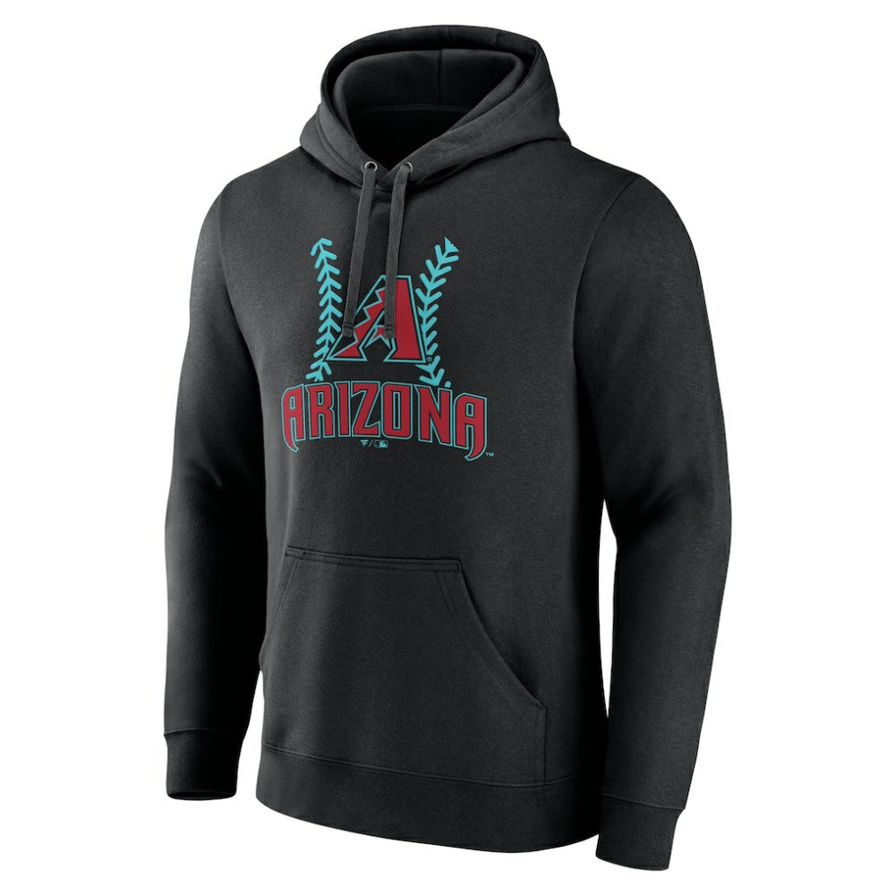 Arizona Diamondbacks Personalized Name & Number Fastball Pullover Hoodie - Black