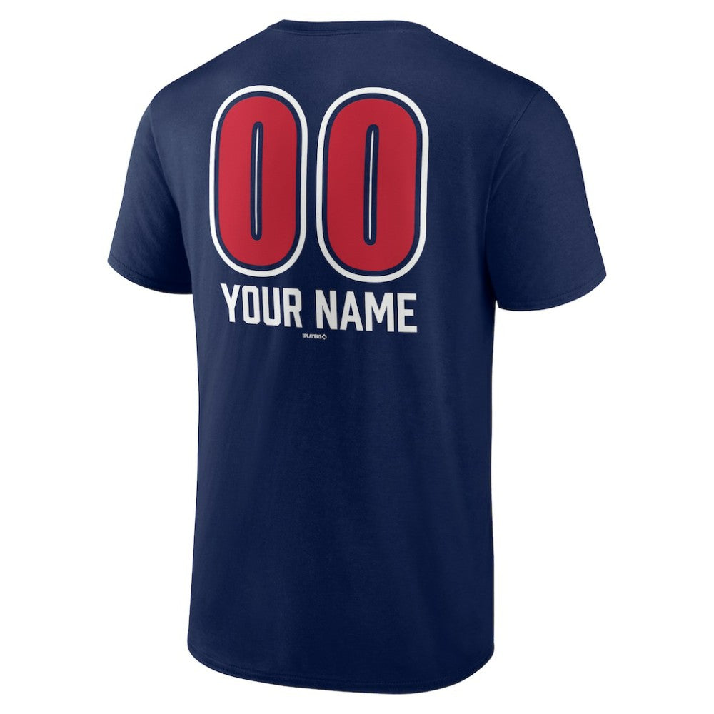 Atlanta Braves Personalized Name & Number Fastball T-Shirt - Navy