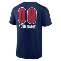 Atlanta Braves Personalized Name & Number Fastball T-Shirt - Navy
